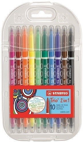 STABILO TRIO 2EN1 FEUTRE DE 10 - Librairie Oxford City