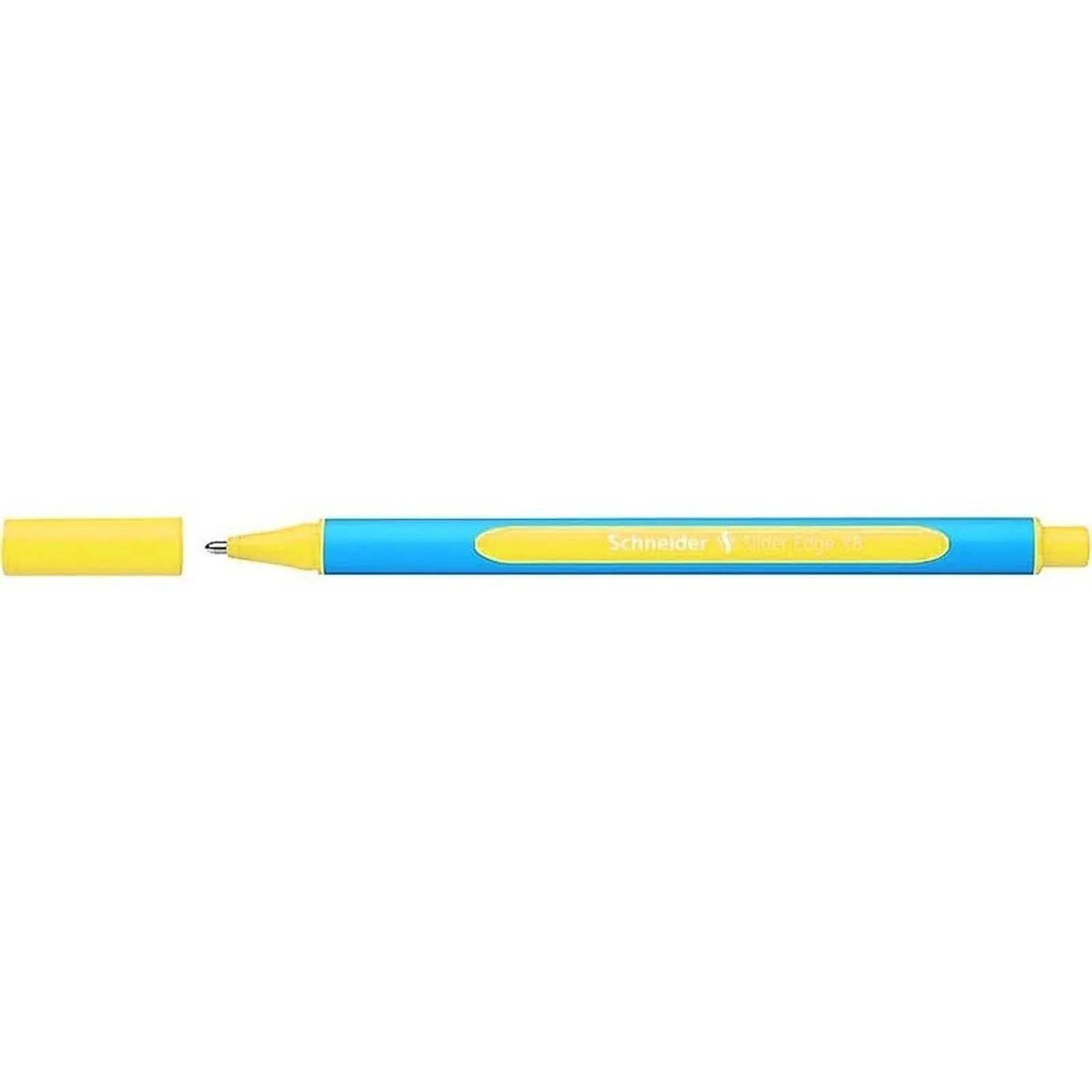 Stylo à bille SCHNEIDER "Slider Edge XB", 0,7 mm, avec capuchon, jaune - Librairie Oxford City
