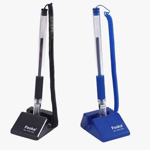 Stylo gel noir avec support - FOSKA - Librairie Oxford City