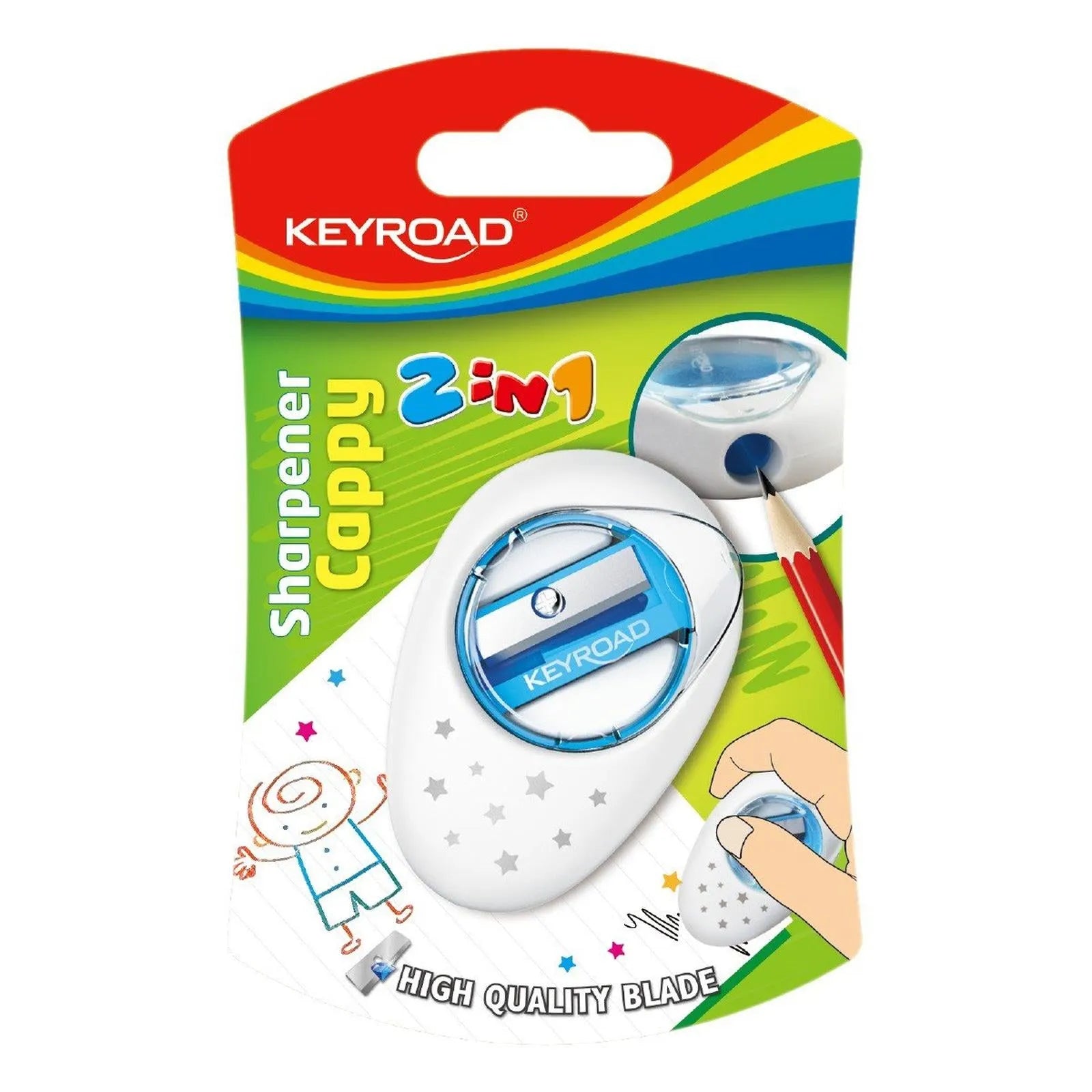 Taille Crayon + Gomme Cappy 1 TROU - Librairie Oxford City