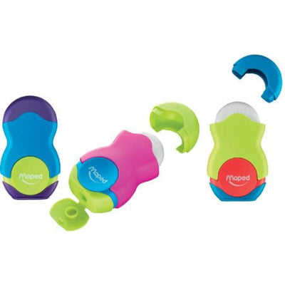 TAILLE CRAYON + GOMME LOOPY COLORFUL 1TR MAPED - Librairie Oxford City