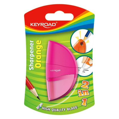TAILLE CRAYON + GOMME ORANGE 1 TROU - Librairie Oxford City
