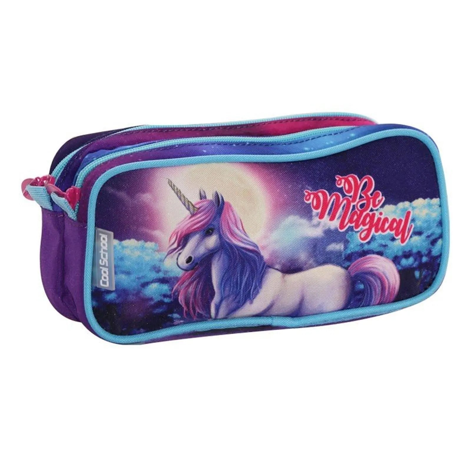 Trousse 2 zip Unicorne - Librairie Oxford City