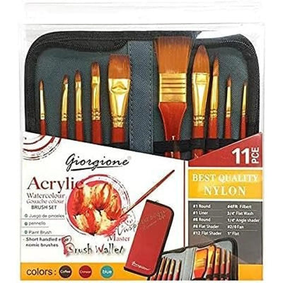 Trousse de 10 Pinceaux Rouge |Giorgione - Librairie Oxford City