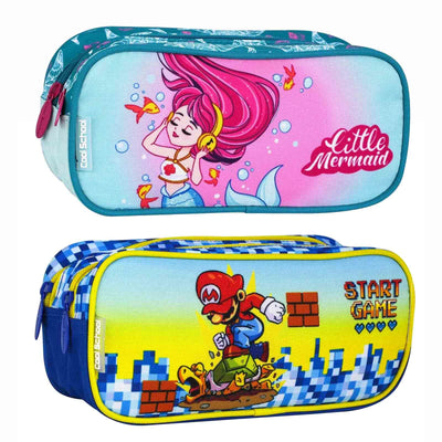 Trousse 2 Compartiments COOL SCHOOL - Librairie Oxford City
