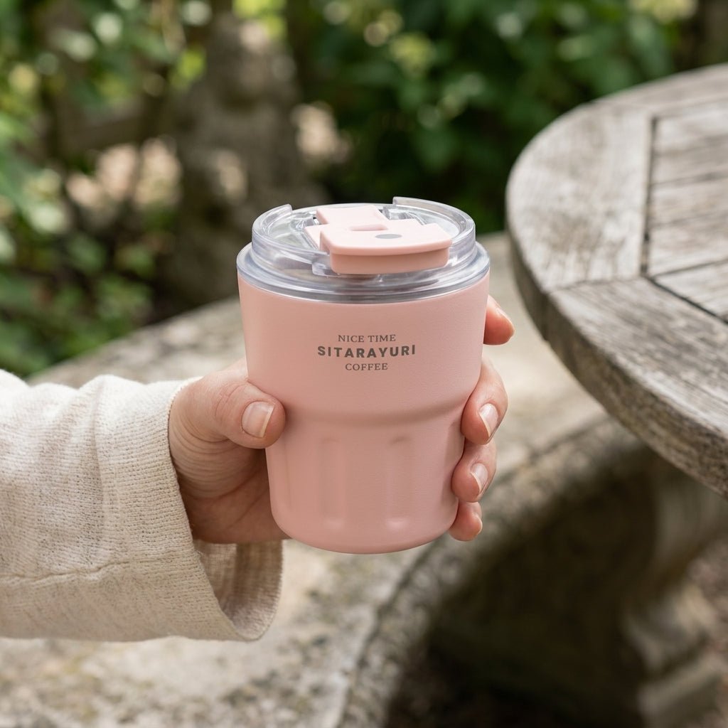 Tumbler Inox Sitarayuri Coffee – Tasse Isotherme à Emporter avec Dragonne | Oxford City - Librairie Oxford City