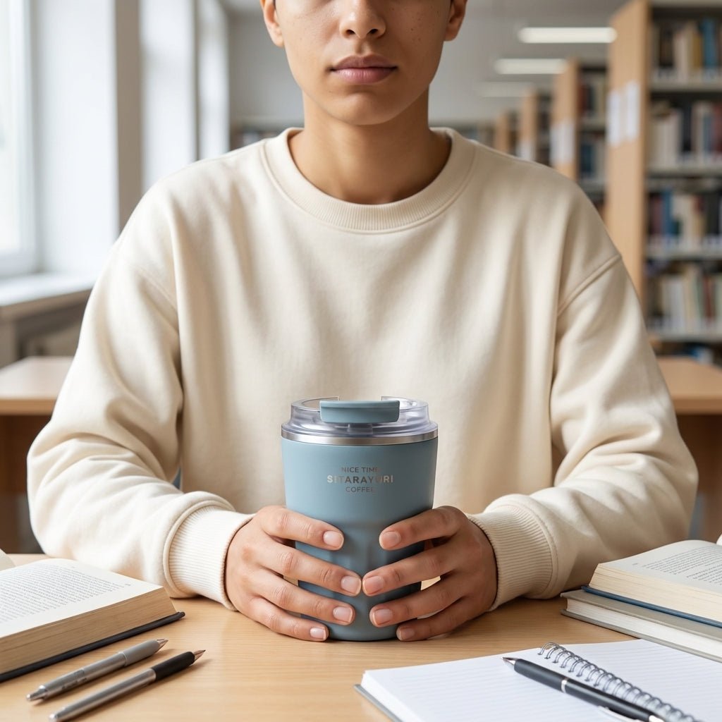 Tumbler Inox Sitarayuri Coffee – Tasse Isotherme à Emporter avec Dragonne | Oxford City - Librairie Oxford City