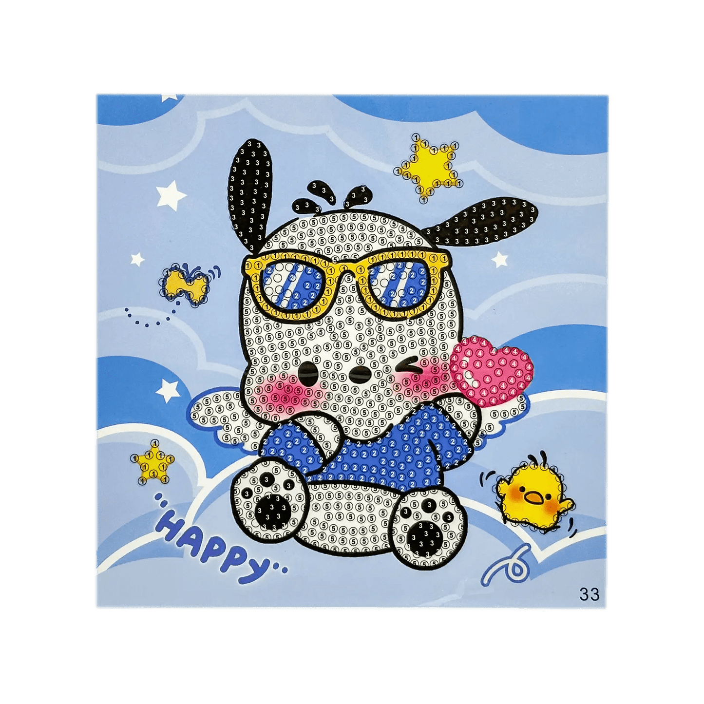 Kit Diamond Painting Enfant (15cm) – DIY Tableaux & Stickers Brillants ✨