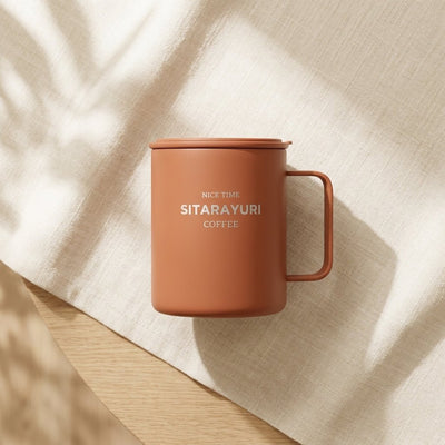 Mug Inox Sitarayuri Coffee – Tasse Isotherme avec Anse et Couvercle | Oxford City - Librairie Oxford City