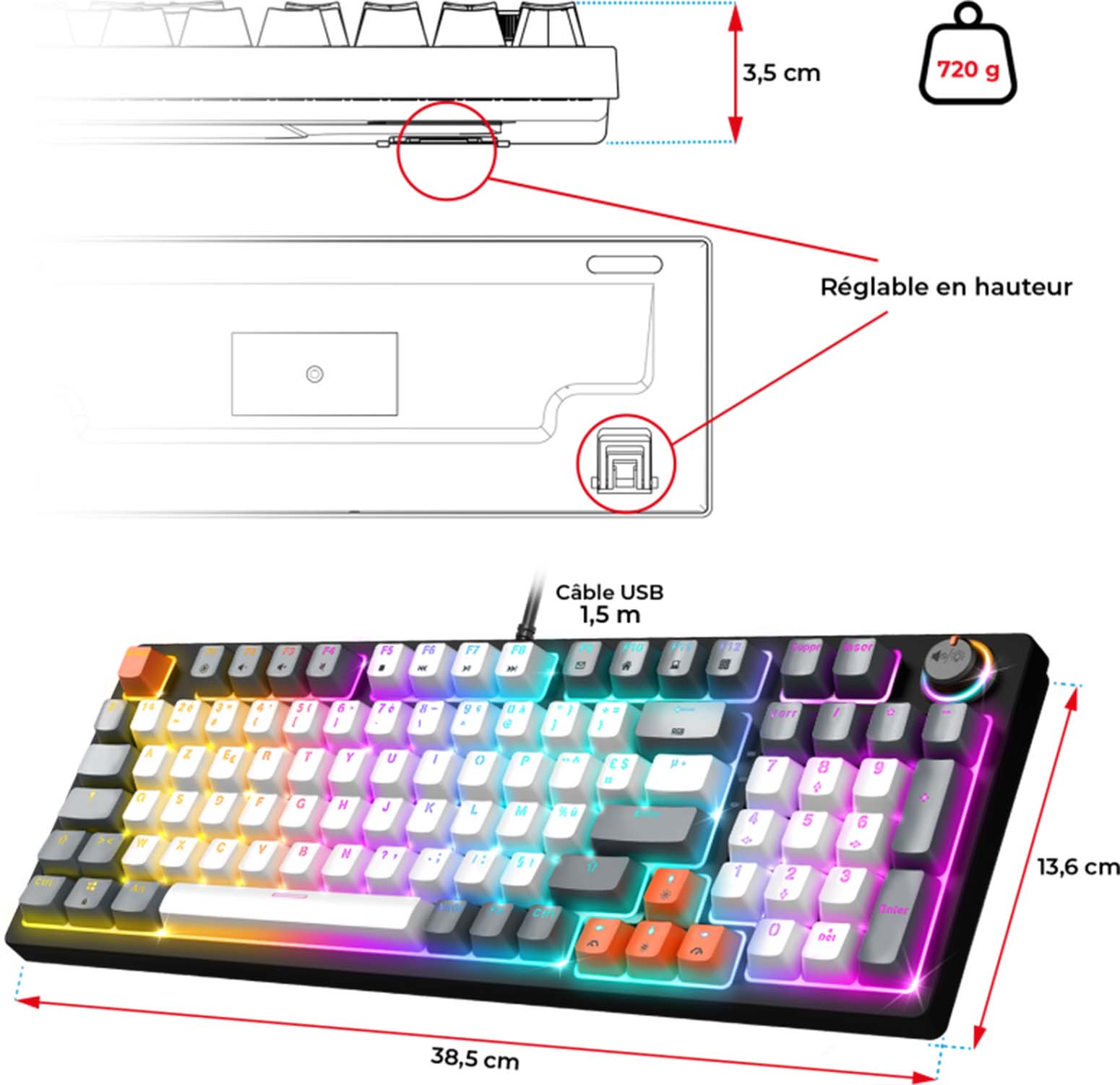 Clavier XPERT - K350 ARTIC - Librairie Oxford City