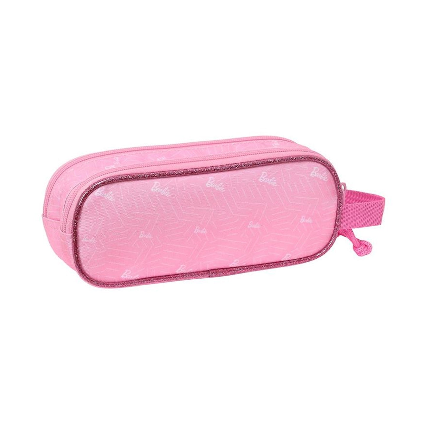 Trousse Safta Barbie 2 Compartiments — Rose & Blanc - Librairie Oxford City