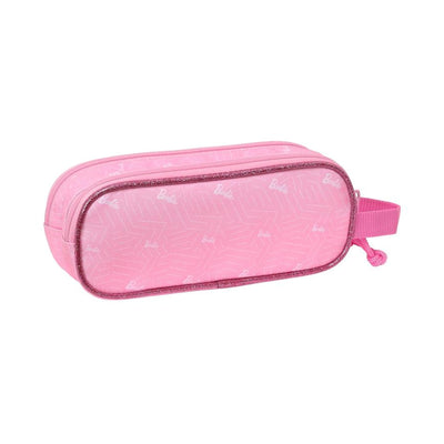 Trousse Safta Barbie 2 Compartiments — Rose & Blanc - Librairie Oxford City
