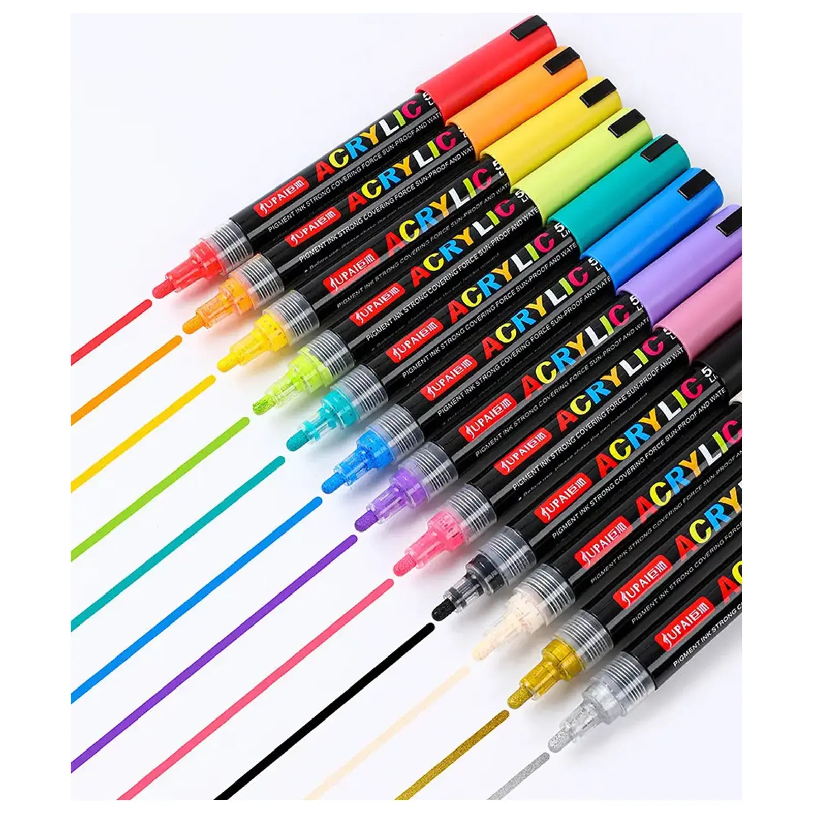 Feutres Acryliques Permanents – Marqueurs Peinture Multi - Surfaces (24 à 60 Couleurs) - Librairie Oxford City