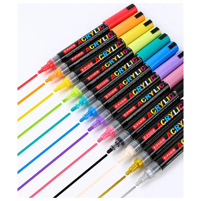 Feutres Acryliques Permanents – Marqueurs Peinture Multi - Surfaces (24 à 60 Couleurs) - Librairie Oxford City