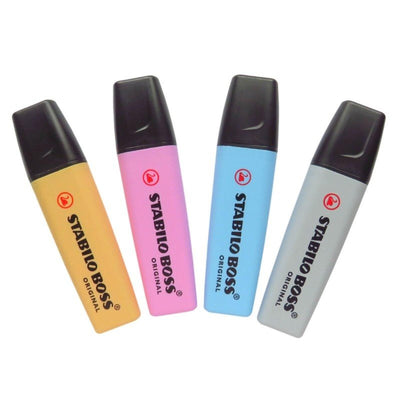 🌸 STABILO BOSS ORIGINAL – Pochette Pastel Love (x4) 💗💜💙💛 - Librairie Oxford City